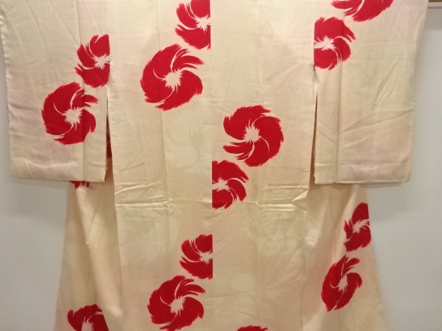 アンティーク　花模様長襦袢